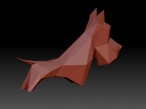 Low poly dog 3D Print Model
