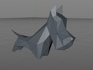 Low poly dog 3D Print Model