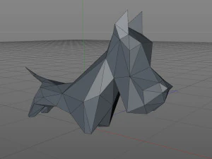 Low poly dog 3D Print Model