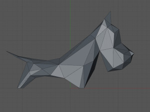Low poly dog 3D Print Model