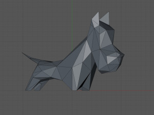 Low poly dog 3D Print Model