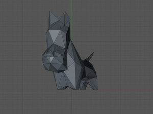 Low poly dog 3D Print Model
