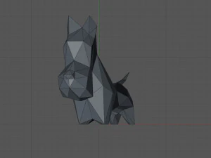 Low poly dog 3D Print Model