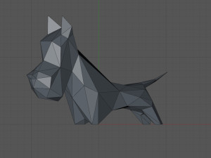 Low poly dog 3D Print Model