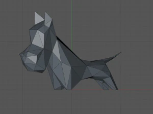 Low poly dog 3D Print Model