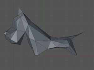 Low poly dog 3D Print Model