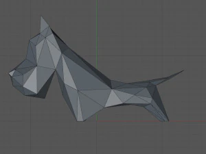 Low poly dog 3D Print Model