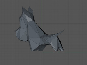 Low poly dog 3D Print Model
