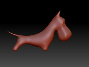 Figurine dog 3D Print Model