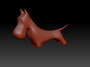 Figurine dog 3D Print Model