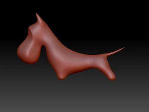 Figurine dog 3D Print Model