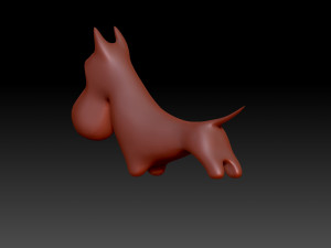 Figurine dog 3Dプリントモデル