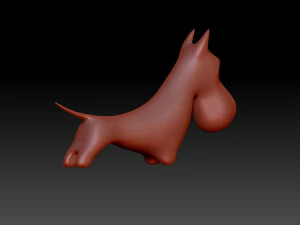 Figurine dog 3D Print Model