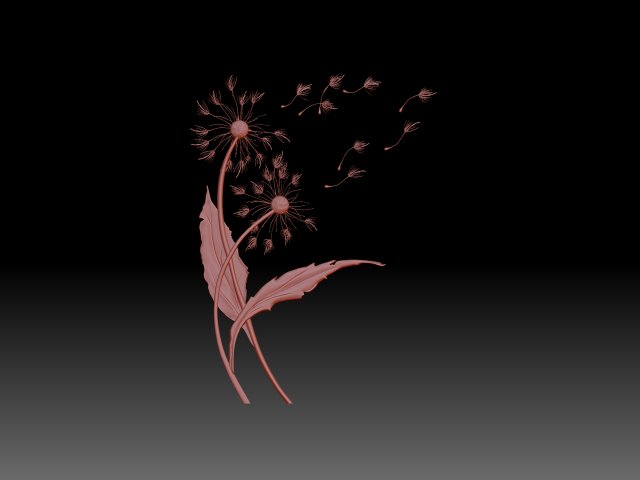 Dandelion Modelo de Impressão 3D .c4d .max .obj .3ds .fbx .stl .blend 