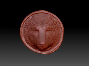 Голова волка 3D Принт Модель