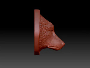 The wolfs head 3D Print Model