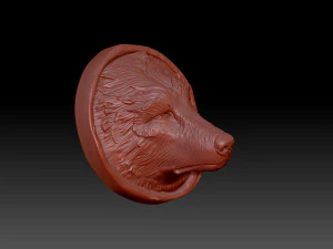 The wolfs head 3D Print Model