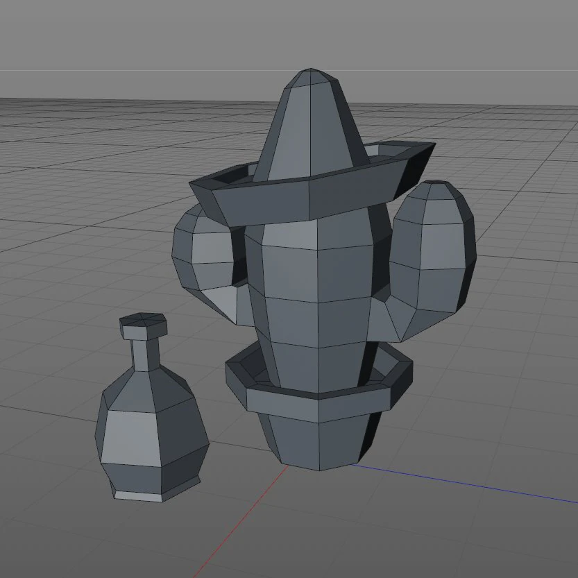 Cactus in the hat 3D Print Model .c4d .max .obj .3ds .fbx .stl .blend