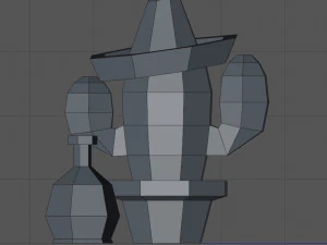 Cactus in the hat 3D Print Model