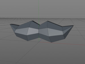 Low poly moustache Modelo de Impressão 3D