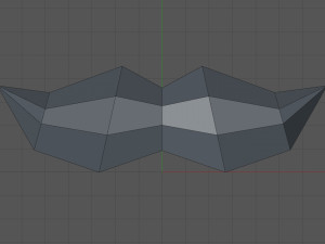 Low poly moustache Modelo de Impressão 3D