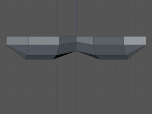 Low poly moustache Modelo de Impressão 3D