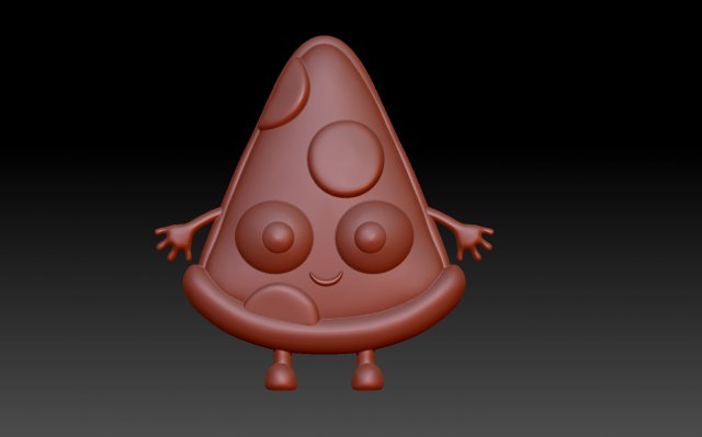 Pizza 3D 프린트 모델 .c4d .max .obj .3ds .fbx .stl .blend 