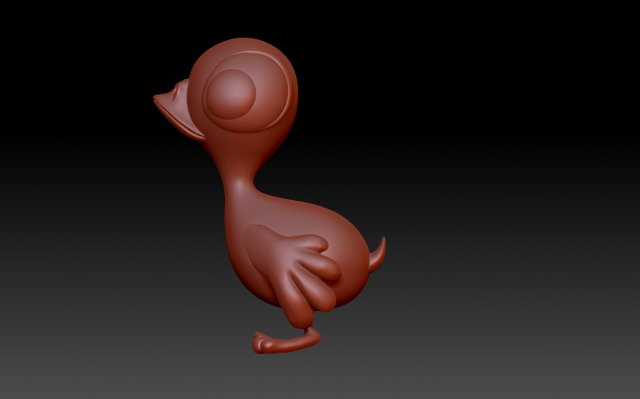 Duckling 3D 프린트 모델 .c4d .max .obj .3ds .fbx .stl .blend 