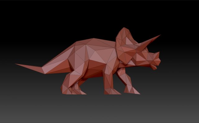Triceratops 3D 打印模型 .c4d .max .obj .3ds .fbx .stl .blend 