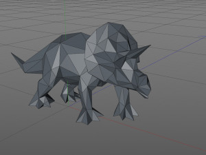 Triceratops 3D 打印模型