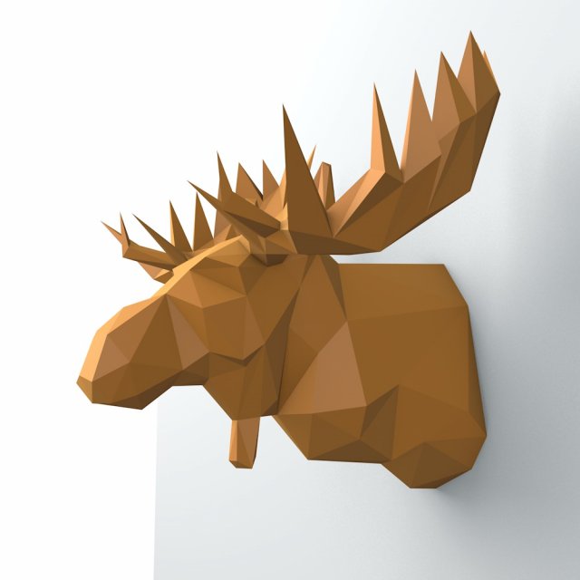 Moose 3D 打印模型 .c4d .max .obj .3ds .fbx .stl .blend 