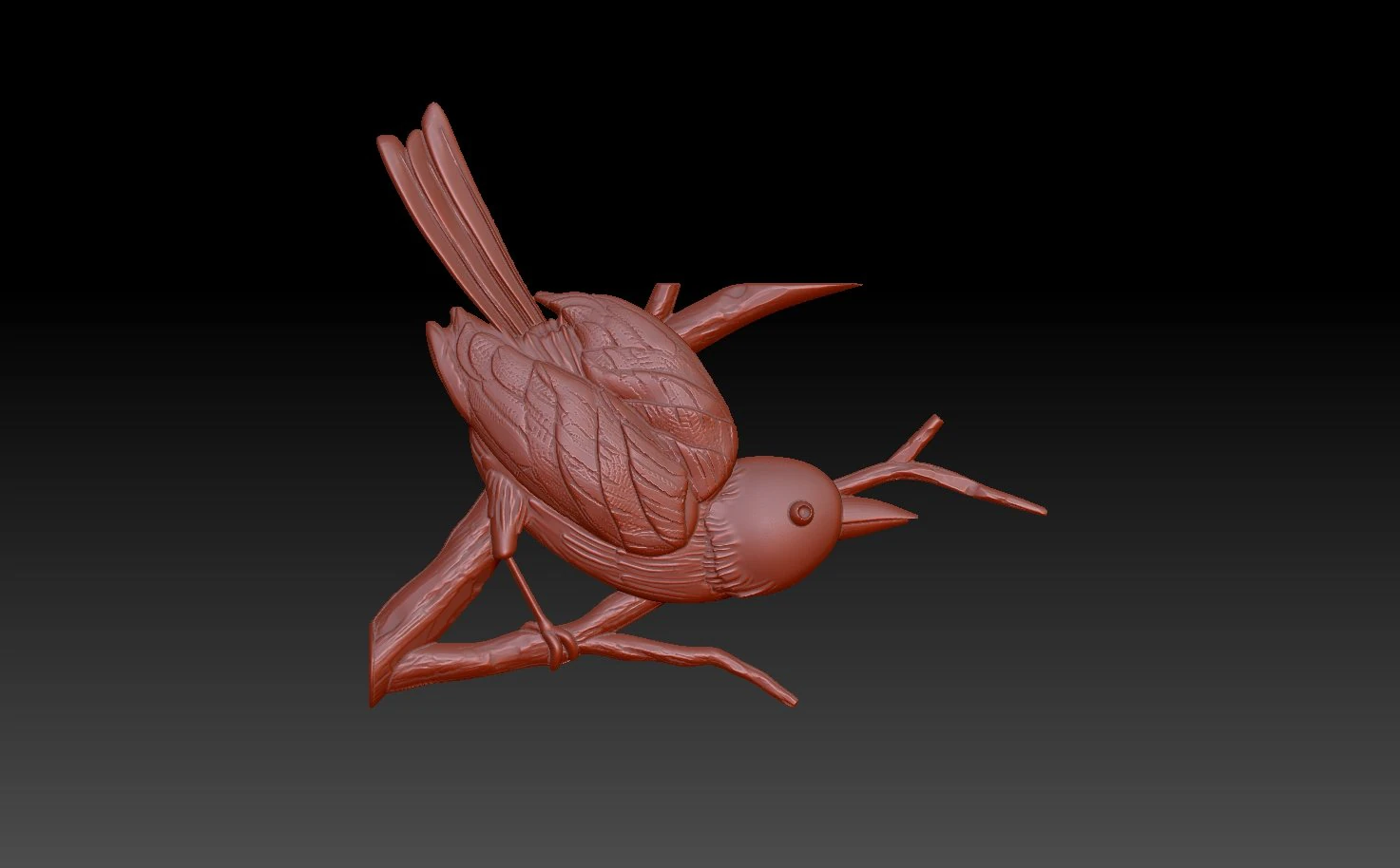 Passarinho Modelo de Impressão 3D .c4d .max .obj .3ds .fbx .stl .blend 