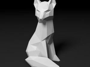 Low poly fox 3D Print Model