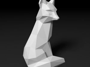 Low poly fox 3D Print Model