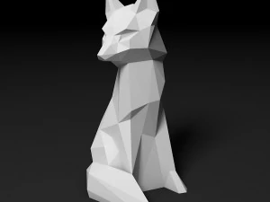 Low poly fox 3D Print Model
