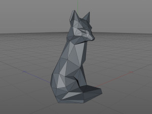 Low poly fox 3D 프린트 모델
