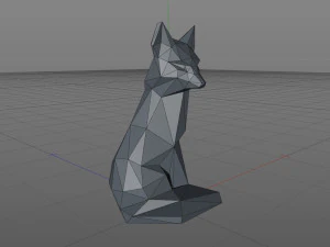 Low poly fox 3D Print Model