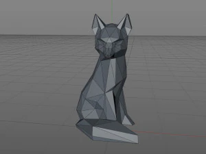Low poly fox 3D Print Model