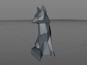 Low poly fox 3D Print Model