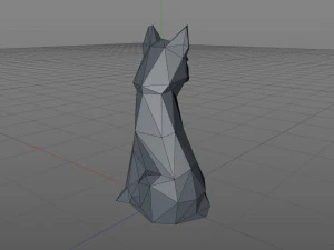 Low poly fox 3D Print Model