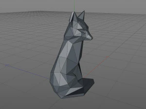 Low poly fox 3D Print Model