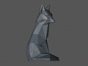 Low poly fox 3D Print Model