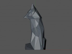 Low poly fox 3D Print Model