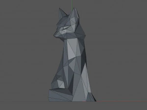 Low poly fox 3D Print Model