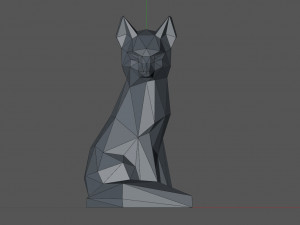 Low poly fox 3D 프린트 모델