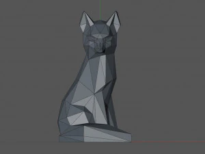 Low poly fox 3D Print Model