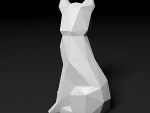 Low poly fox 3D Print Model