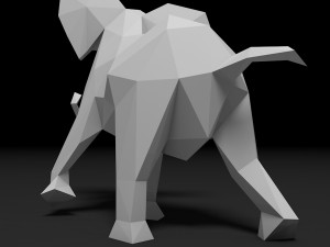 Low poly elephant Modello di stampa 3D