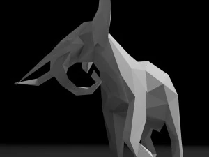 Low poly elephant 3D Print Model