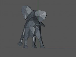 Low poly elephant 3D Print Model